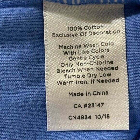 Talbots Shirt Women's Small Short Sleeve Cotton Lace Edging Blue - Picture 5 of 9